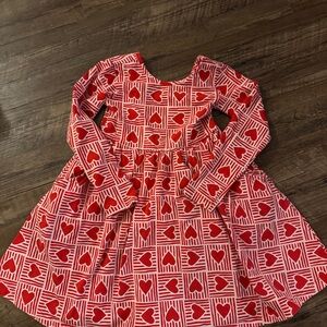 Hanna Andersson Red Heart Print Kids Dress